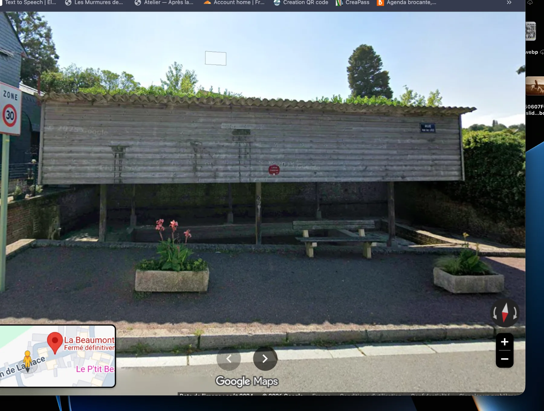 Lavoir de Beaumont-en-Auge, photographie actuelle